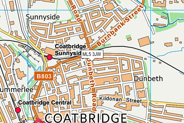ML5 3JW map - OS VectorMap District (Ordnance Survey) ML5 3JW map - OS VectorMap District (Ordnance Survey)