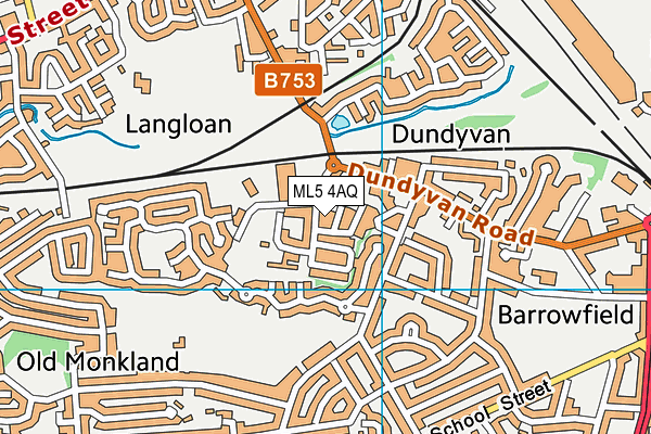 ML5 4AQ map - OS VectorMap District (Ordnance Survey) ML5 4AQ map - OS VectorMap District (Ordnance Survey)
