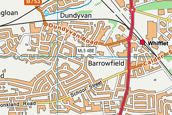 ML5 4BE map - OS VectorMap District (Ordnance Survey) ML5 4BE map - OS VectorMap District (Ordnance Survey)