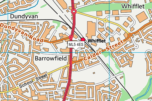 ML5 4ES map - OS VectorMap District (Ordnance Survey) ML5 4ES map - OS VectorMap District (Ordnance Survey)
