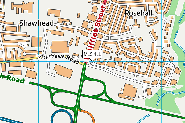 ML5 4LL map - OS VectorMap District (Ordnance Survey)