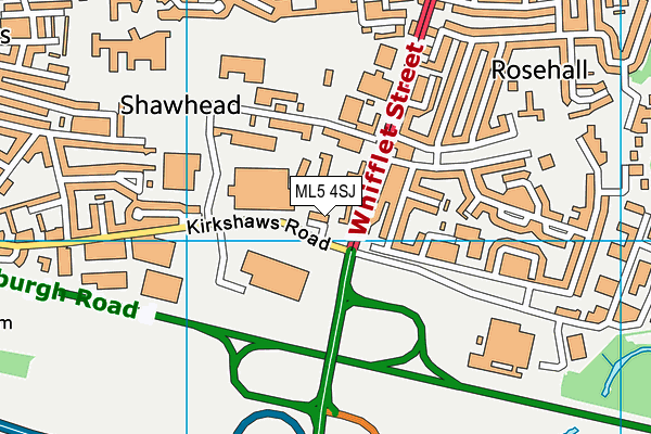 ML5 4SJ map - OS VectorMap District (Ordnance Survey)