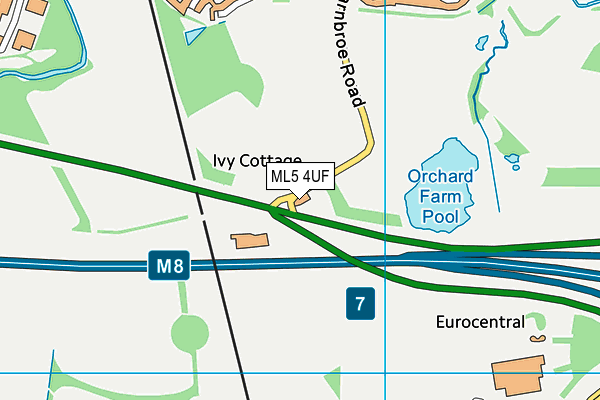 ML5 4UF map - OS VectorMap District (Ordnance Survey) ML5 4UF map - OS VectorMap District (Ordnance Survey)