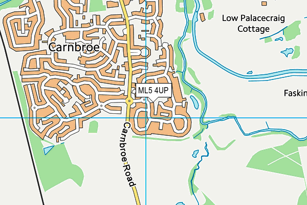 ML5 4UP map - OS VectorMap District (Ordnance Survey)