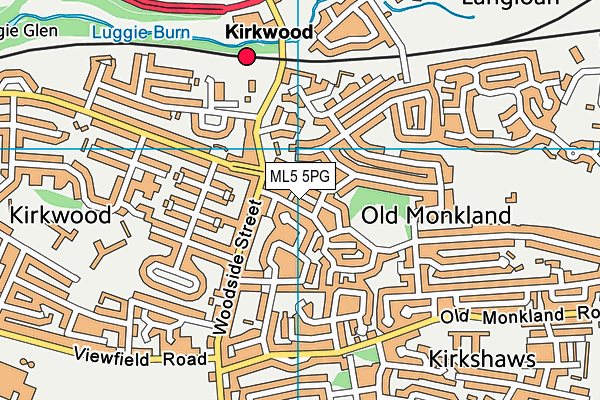 ML5 5PG map - OS VectorMap District (Ordnance Survey) ML5 5PG map - OS VectorMap District (Ordnance Survey)