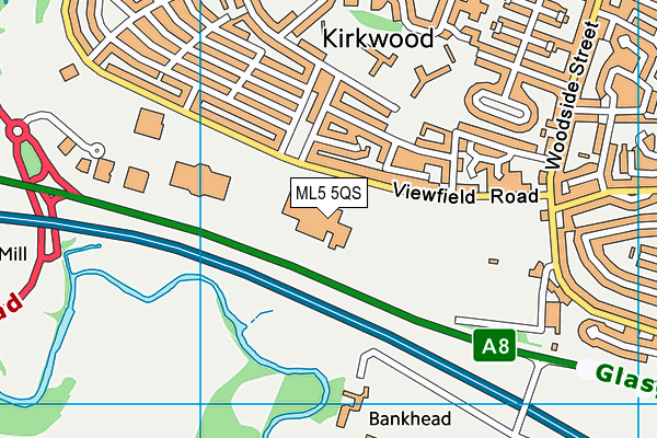 ML5 5QS map - OS VectorMap District (Ordnance Survey)