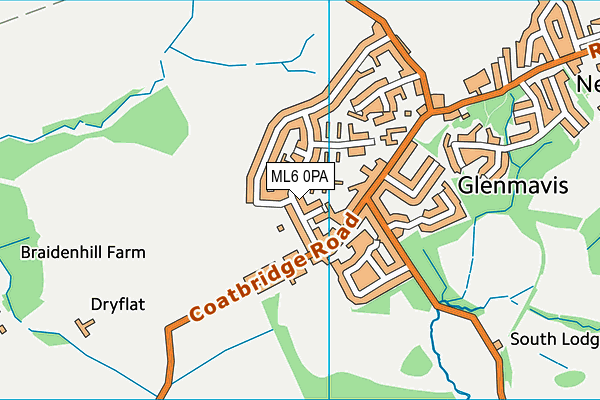 ML6 0PA map - OS VectorMap District (Ordnance Survey) ML6 0PA map - OS VectorMap District (Ordnance Survey)