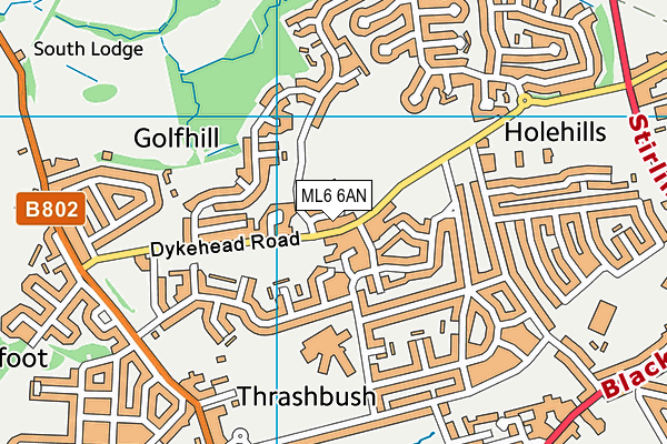 ML6 6AN map - OS VectorMap District (Ordnance Survey)