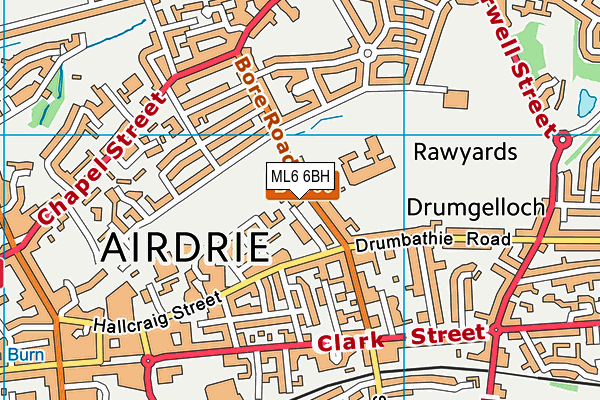 ML6 6BH map - OS VectorMap District (Ordnance Survey) ML6 6BH map - OS VectorMap District (Ordnance Survey)