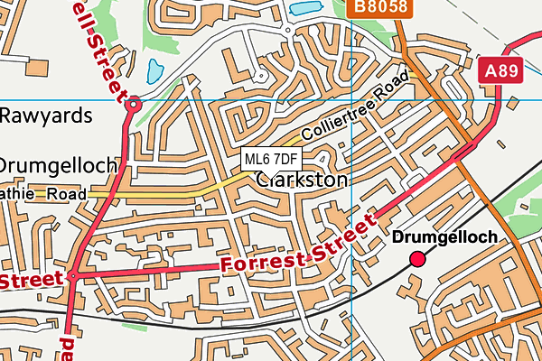 ML6 7DF map - OS VectorMap District (Ordnance Survey)