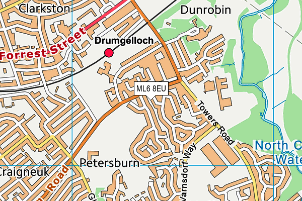 ML6 8EU map - OS VectorMap District (Ordnance Survey) ML6 8EU map - OS VectorMap District (Ordnance Survey)