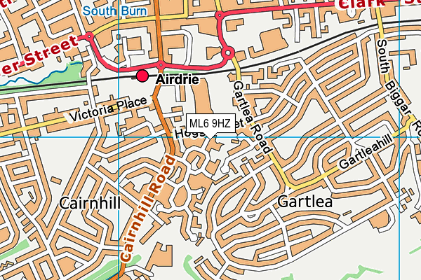 ML6 9HZ map - OS VectorMap District (Ordnance Survey) ML6 9HZ map - OS VectorMap District (Ordnance Survey)