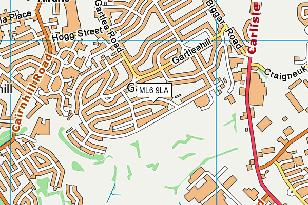 ML6 9LA map - OS VectorMap District (Ordnance Survey) ML6 9LA map - OS VectorMap District (Ordnance Survey)