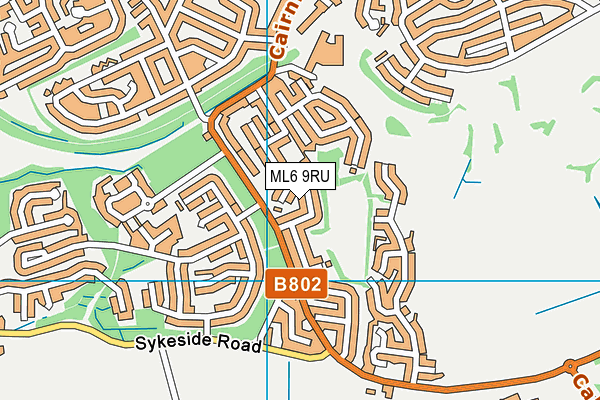 ML6 9RU map - OS VectorMap District (Ordnance Survey)