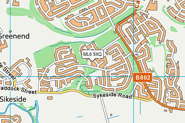 ML6 9XQ map - OS VectorMap District (Ordnance Survey) ML6 9XQ map - OS VectorMap District (Ordnance Survey)