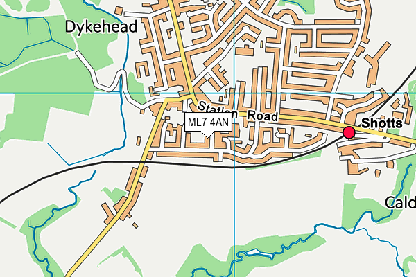 ML7 4AN map - OS VectorMap District (Ordnance Survey)