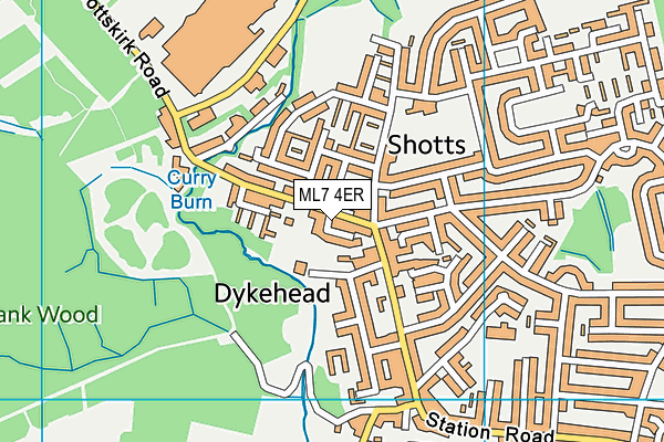 ML7 4ER map - OS VectorMap District (Ordnance Survey)