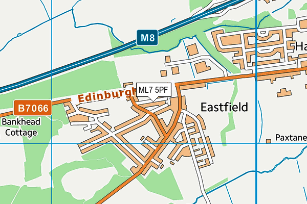 ML7 5PF map - OS VectorMap District (Ordnance Survey) ML7 5PF map - OS VectorMap District (Ordnance Survey)