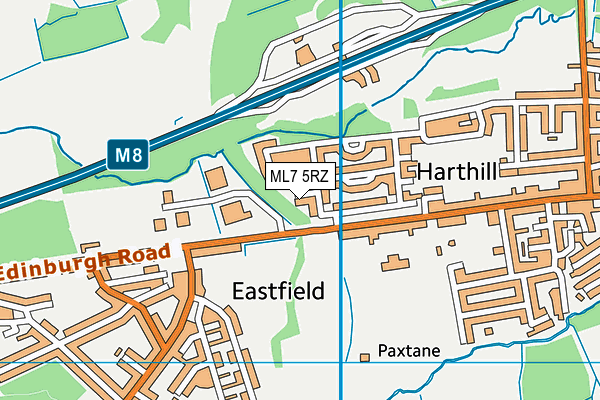 ML7 5RZ map - OS VectorMap District (Ordnance Survey) ML7 5RZ map - OS VectorMap District (Ordnance Survey)