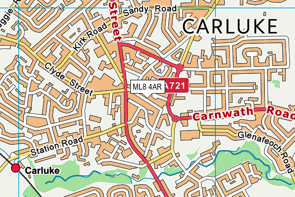 ML8 4AR map - OS VectorMap District (Ordnance Survey) ML8 4AR map - OS VectorMap District (Ordnance Survey)