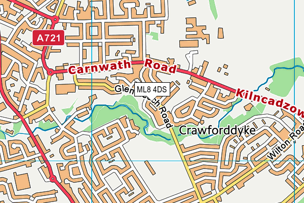 ML8 4DS map - OS VectorMap District (Ordnance Survey) ML8 4DS map - OS VectorMap District (Ordnance Survey)