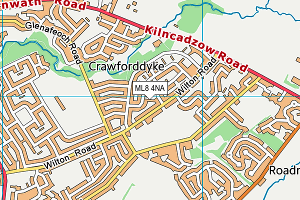 ML8 4NA map - OS VectorMap District (Ordnance Survey) ML8 4NA map - OS VectorMap District (Ordnance Survey)