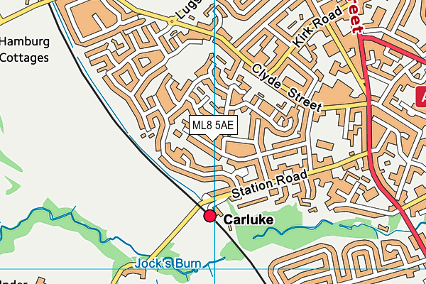 ML8 5AE map - OS VectorMap District (Ordnance Survey) ML8 5AE map - OS VectorMap District (Ordnance Survey)
