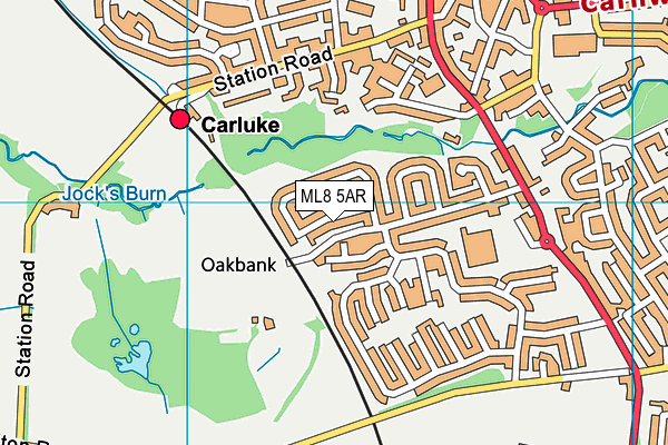 ML8 5AR map - OS VectorMap District (Ordnance Survey) ML8 5AR map - OS VectorMap District (Ordnance Survey)