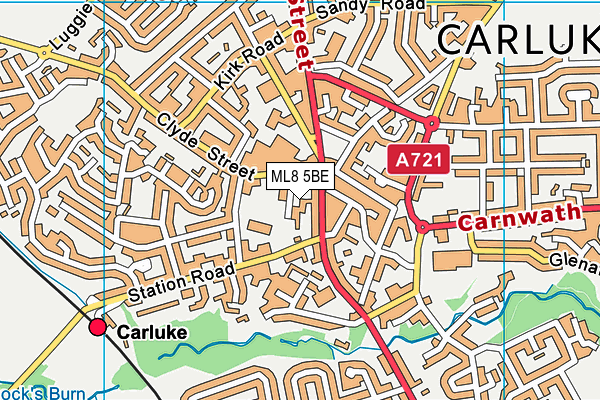 ML8 5BE map - OS VectorMap District (Ordnance Survey) ML8 5BE map - OS VectorMap District (Ordnance Survey)