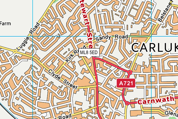 ML8 5ED map - OS VectorMap District (Ordnance Survey) ML8 5ED map - OS VectorMap District (Ordnance Survey)