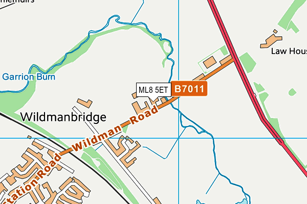 ML8 5ET map - OS VectorMap District (Ordnance Survey) ML8 5ET map - OS VectorMap District (Ordnance Survey)