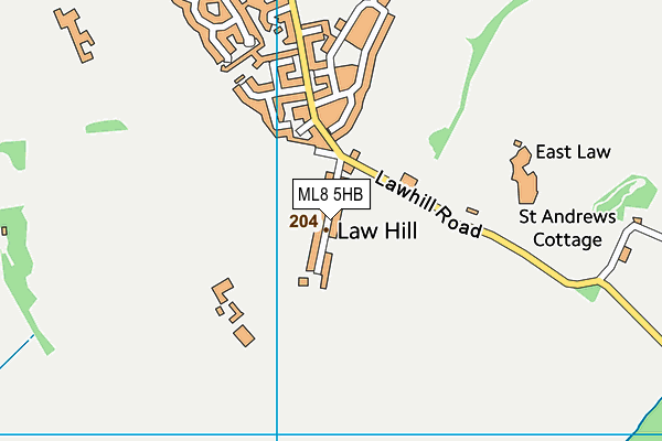 ML8 5HB map - OS VectorMap District (Ordnance Survey) ML8 5HB map - OS VectorMap District (Ordnance Survey)