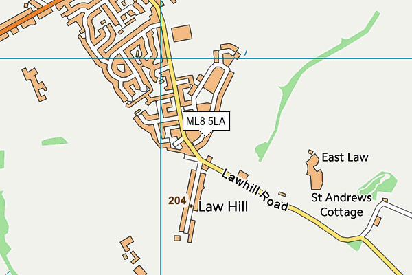 ML8 5LA map - OS VectorMap District (Ordnance Survey) ML8 5LA map - OS VectorMap District (Ordnance Survey)