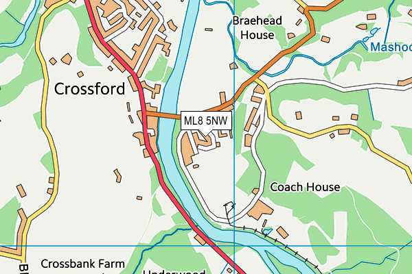 ML8 5NW map - OS VectorMap District (Ordnance Survey) ML8 5NW map - OS VectorMap District (Ordnance Survey)