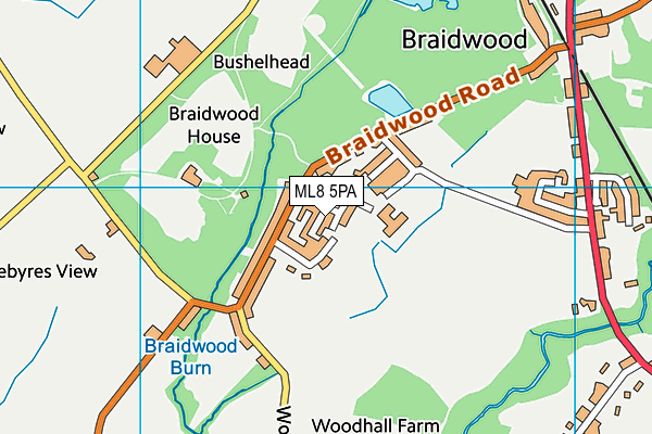 ML8 5PA map - OS VectorMap District (Ordnance Survey)