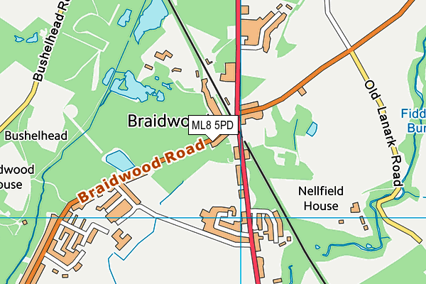 ML8 5PD map - OS VectorMap District (Ordnance Survey) ML8 5PD map - OS VectorMap District (Ordnance Survey)