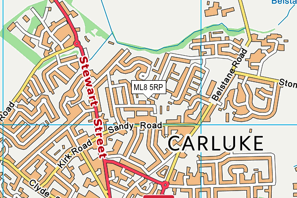 ML8 5RP map - OS VectorMap District (Ordnance Survey)