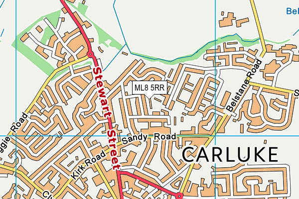 ML8 5RR map - OS VectorMap District (Ordnance Survey) ML8 5RR map - OS VectorMap District (Ordnance Survey)