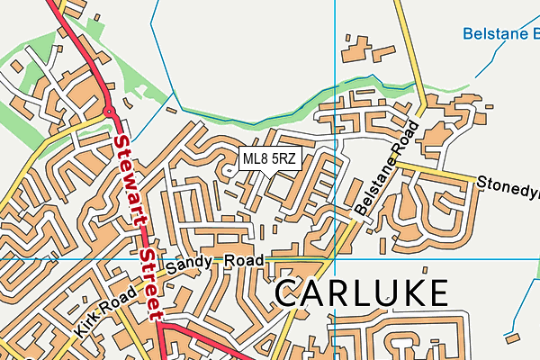 ML8 5RZ map - OS VectorMap District (Ordnance Survey) ML8 5RZ map - OS VectorMap District (Ordnance Survey)