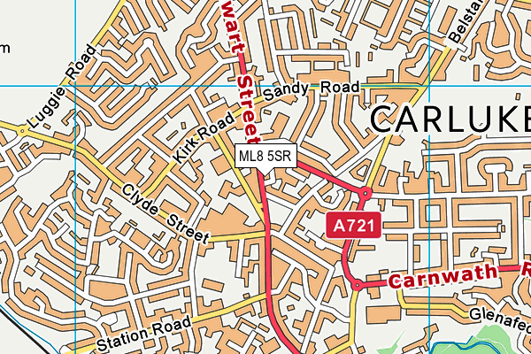 ML8 5SR map - OS VectorMap District (Ordnance Survey)