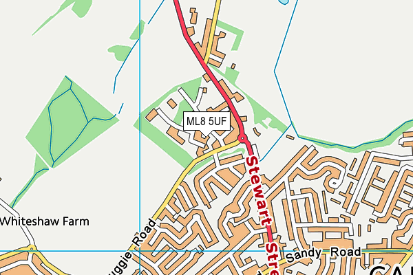 ML8 5UF map - OS VectorMap District (Ordnance Survey) ML8 5UF map - OS VectorMap District (Ordnance Survey)