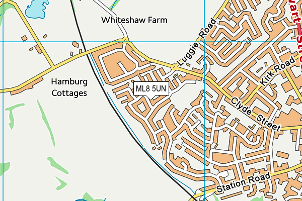 ML8 5UN map - OS VectorMap District (Ordnance Survey) ML8 5UN map - OS VectorMap District (Ordnance Survey)