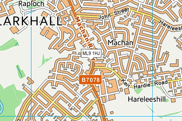 ML9 1HJ map - OS VectorMap District (Ordnance Survey) ML9 1HJ map - OS VectorMap District (Ordnance Survey)