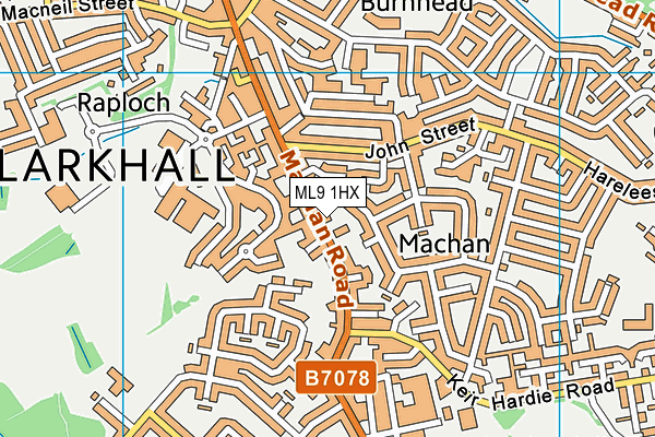 ML9 1HX map - OS VectorMap District (Ordnance Survey) ML9 1HX map - OS VectorMap District (Ordnance Survey)