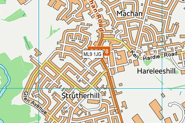 ML9 1JG map - OS VectorMap District (Ordnance Survey) ML9 1JG map - OS VectorMap District (Ordnance Survey)