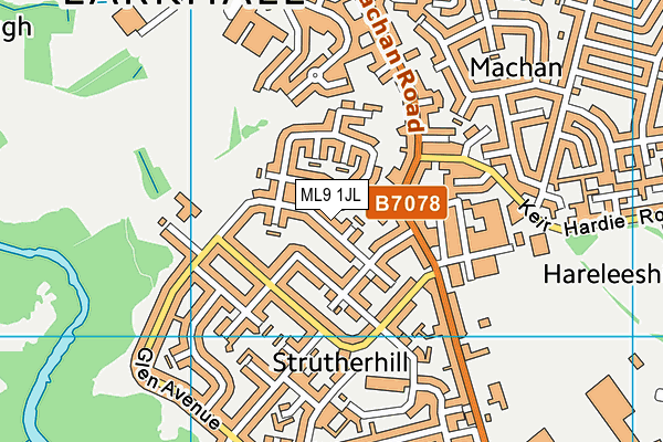 ML9 1JL map - OS VectorMap District (Ordnance Survey)
