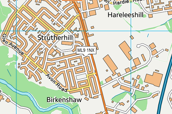 ML9 1NX map - OS VectorMap District (Ordnance Survey) ML9 1NX map - OS VectorMap District (Ordnance Survey)