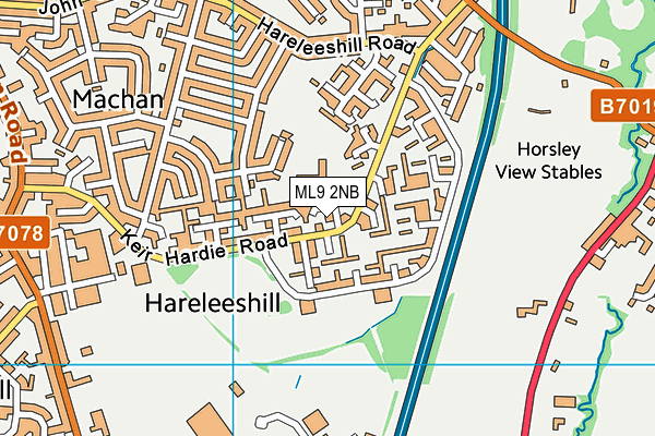 ML9 2NB map - OS VectorMap District (Ordnance Survey)
