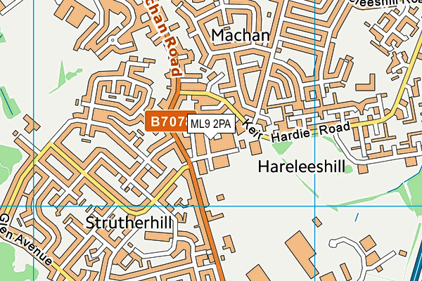 ML9 2PA map - OS VectorMap District (Ordnance Survey)