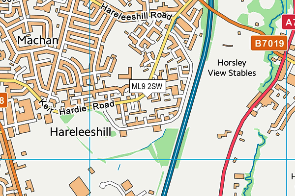 ML9 2SW map - OS VectorMap District (Ordnance Survey) ML9 2SW map - OS VectorMap District (Ordnance Survey)